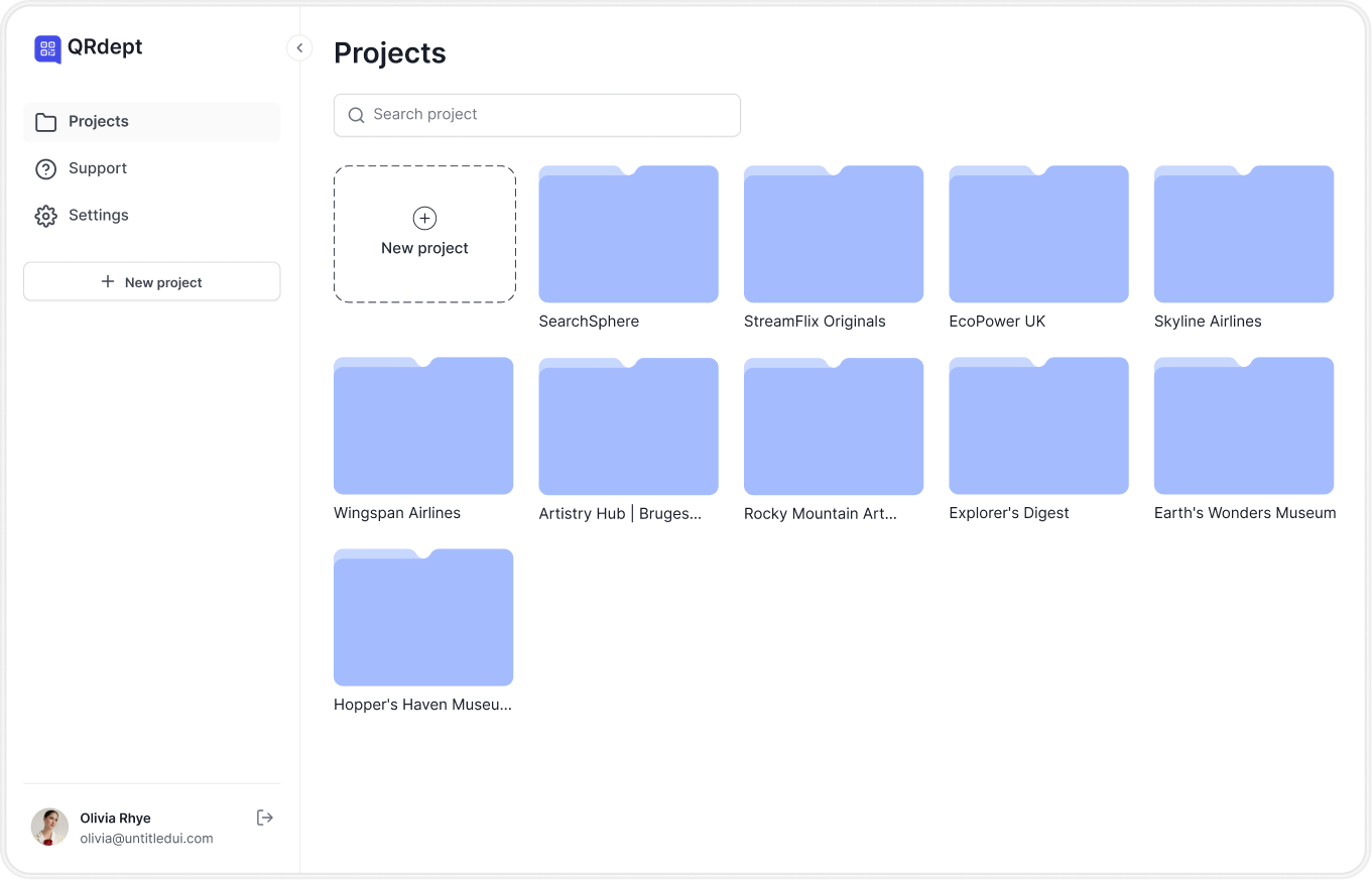 QRdept features preview
